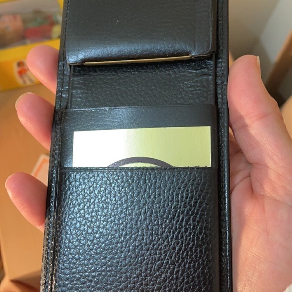 Vintage 60s Water Buffalo black Leather Wallet NIB - Picture 11 of 12